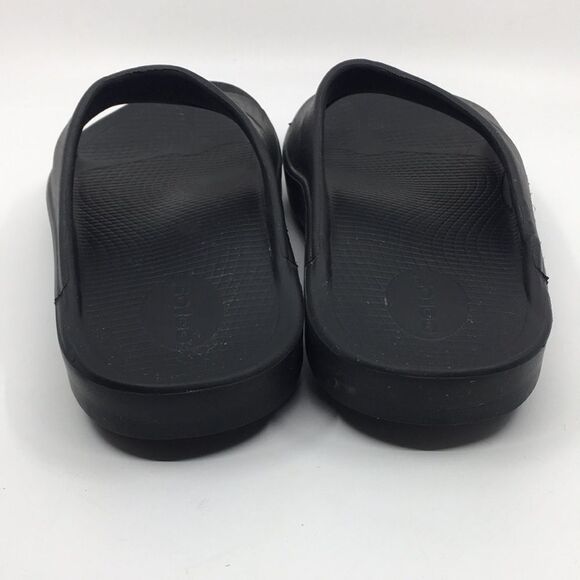 Oofos Ooahh Black Slides Sandals Unisex EU 42 M9 W11 Recovery Therapy slides main image 9